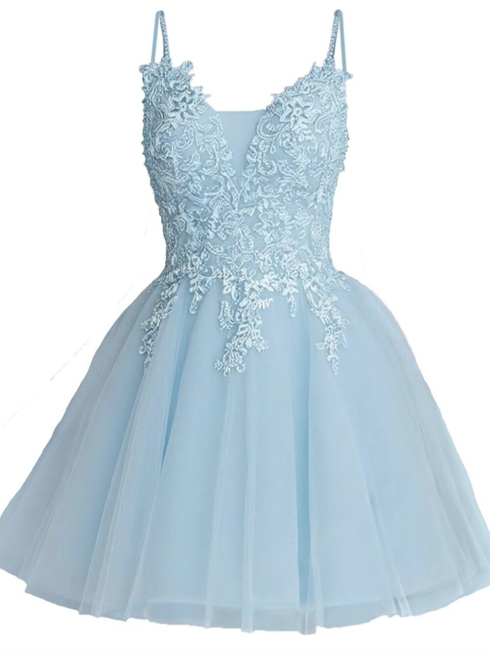 NWT Citygod Baby Blue Spaghetti Strap Tulle Dress - Size 6